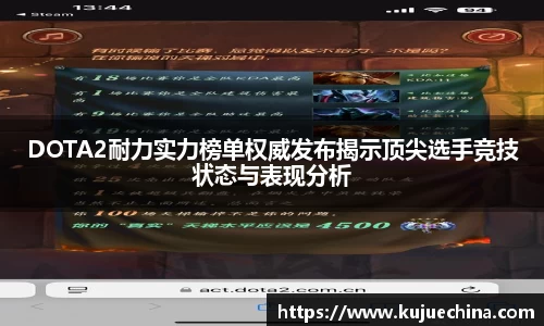 DOTA2耐力实力榜单权威发布揭示顶尖选手竞技状态与表现分析